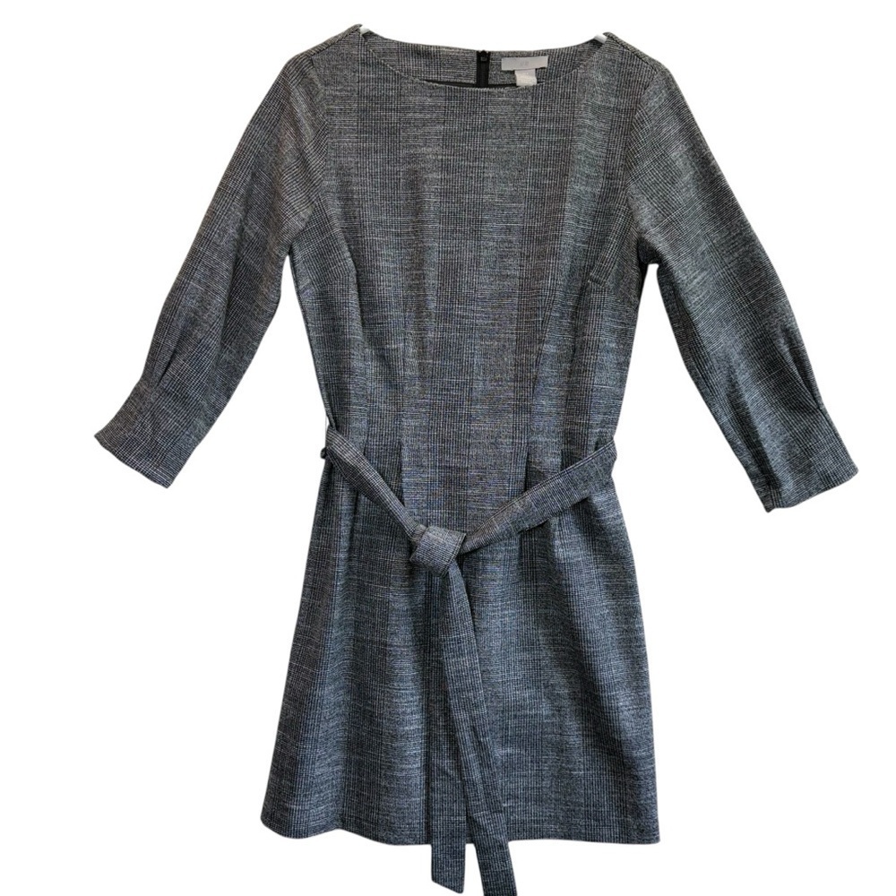 H&M Black and White Checkered Midi Dress.
Size S